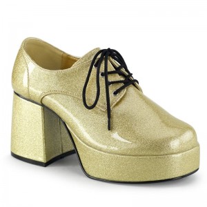 Pleaser Jazz-02G Uomo Scarpe Platform Oro | ITALIA ITRVPKOI