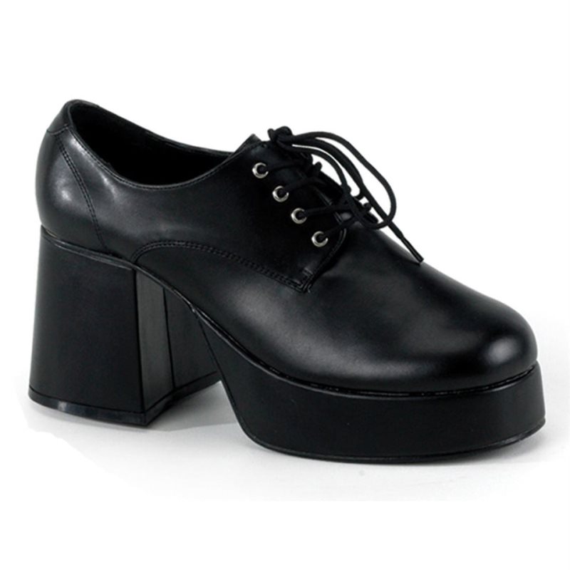 Pleaser Jazz-02 Vegan Leather Uomo Scarpe Platform Nere | ITALIA ITTNOJUQ